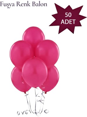 Lotus Party Pastel Fuşya Renk Balon - Fuşya Renk Balon 10 Adet