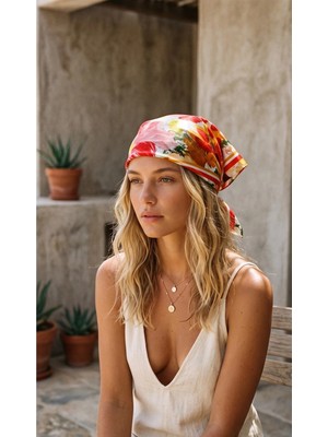 Tua İpek Vivida Desen 70*70CM Bandana/fular