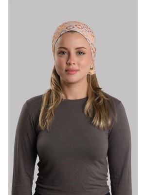 Hürrem Bone Koyu Bej Pratik Hazır Geçmeli Buff Bandana Sandy Geometrik Desenli Boru Bone 2416_44
