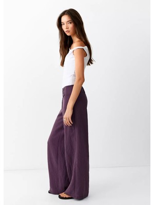 Mango Düşük Bel Dokulu Pantolon