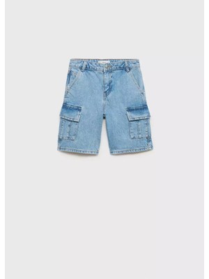 MANGO Kids Kargo denim şort