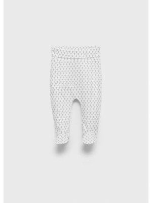 MANGO Baby Desenli pamuklu ayaklı pantolon