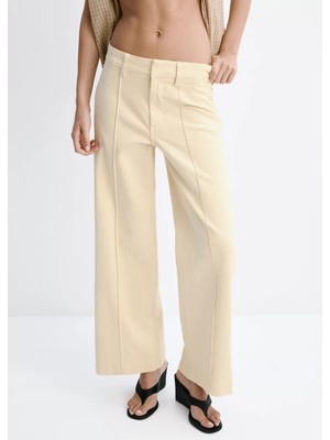 Mango Yüksek Belli Dikişli Wideleg Jean Pantolon