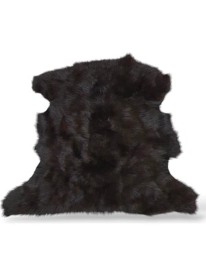 Ottoman Pouffe Hakiki Gerçek Deri Koyun Postu 64X62CM