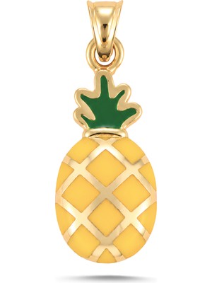 Zeya Kuyumculuk 14 Ayar Altın Ananas Figürlü Kolye Ucu