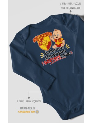 Morivo Kids Babamın Izindeyim Göztepeliyim Uzun Kollu Bebek Body %100 Pamuk