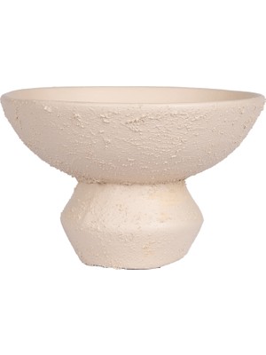 Herdekora Dekoratif Seramik Meyvelik Körük Krem 22X14 Cm.