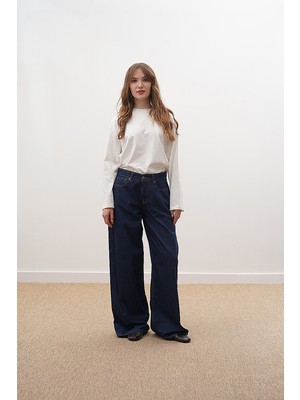 Zülays Baggy Kot Pantolon Koyu Mavi