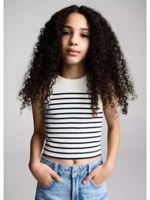 MANGO Kids Çizgili bluz