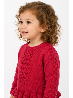 Baby Hola 1-5 Yaş Kız Çocuk Boncuk Detay Triko Kazak 23213