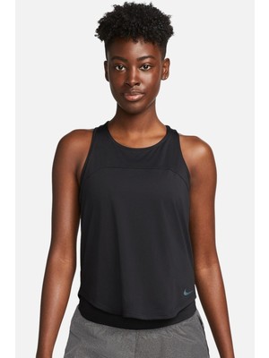 Nike Dri-Fıt Run Division Women's Running Tank Top Black Kadın Reflektörlü Koşu Antrenman Atleti Siyah