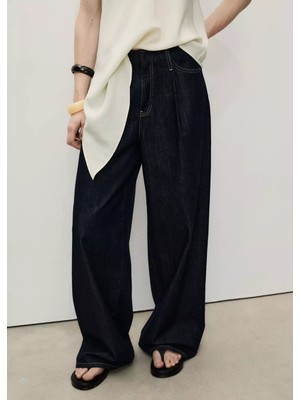 Mango Beli Dikişsiz Wideleg Jean Pantolon