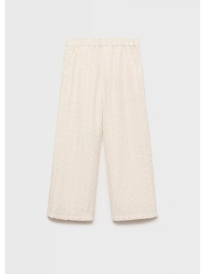 Mango Isviçre Nakışlı Culotte Pantolon