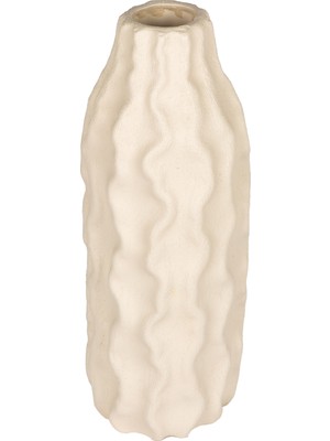 Herdekora Dekoratif Seramik Vazo Kaktüs Uzun Krem 13X35 Cm.