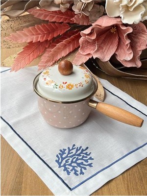 Rossev 12 cm Emaye Sos Tabağı, Puantiye Desenli, Şık ve Kullanışlı Tasarım