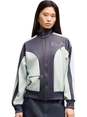Puma T7 Relaxed Track Jacket Kadın Günlük Ceket 63663235 Lacivert