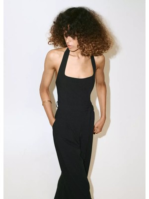 Mango Halter Yaka Kemerli Tulum