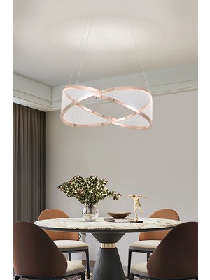 Apliqa Natura 50'lik Yuvarlak Gold Salon Sarkıt LED Avize