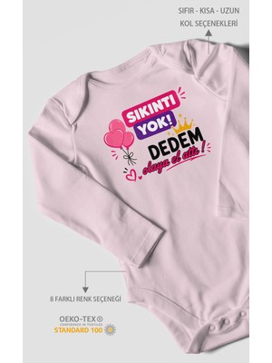 Morivo Kids Sıkıntı Yok Dedem Konuya El Attı Uzun Kollu Bebek Body %100 Pamuk