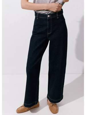Mango Catherin Yüksek Belli Culotte Jean Pantolon