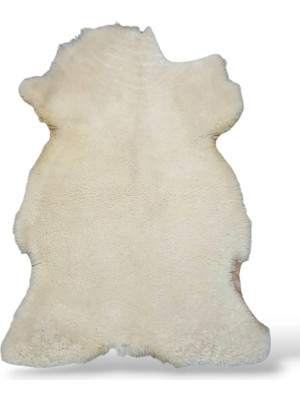 Ottoman Pouffe Hakiki Gerçek Koyun Derisi ''özel Ipek Serisi'' Post Halı 66X85CM