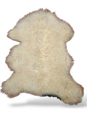 Ottoman Pouffe Hakiki Gerçek Deri Koyun Postu 70X82CM