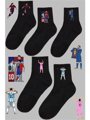 Rabona Fashion Lionel Messi 5'li Futbol Çorap Seti