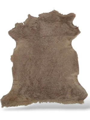 Ottoman Pouffe Hakiki Koyun Derisi Özel Ipek Serisi 75X76CM, Ipeksi Yumuşaklık ve Parlaklık, Dana Deri Posteki