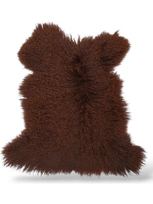 Ottoman Pouffe Hakiki Gerçek Deri Kıvırcık Tüylü Tigrado Koyun Postu 66X73CM, Video No: 21