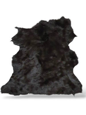 Ottoman Pouffe Hakiki Gerçek Deri Koyun Postu 62X57CM