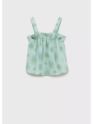 MANGO Kids Askılı desenli bluz