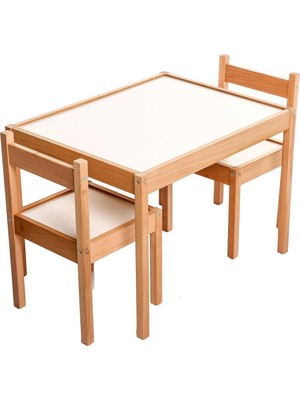 Baby Toys Montessori Ahşap Masa ve Sandalye Seti