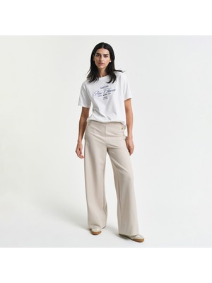 Gant Kadın Bej Straight Fit Pantolon