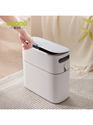 Miecoco Ecoco Dar Alanlı Pres Tipi Çöp Kovası 12 Lt Gri