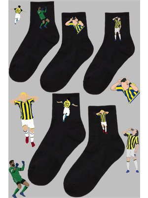 Rabona Fashion Efsane Gol Sevinçleri 5'li Taraftar Çorabı