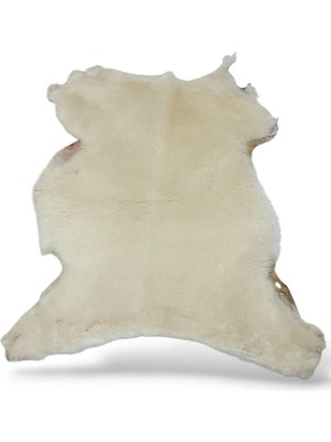 Ottoman Pouffe Hakiki Gerçek Koyun Derisi ''özel Ipek Serisi'' Post Halı 83X84CM