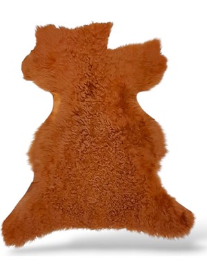 Ottoman Pouffe Hakiki Gerçek Deri Koyun Postu 60X67CM