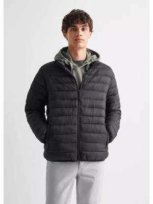 MANGO Teen Yandan fermuarlı kapitone anorak
