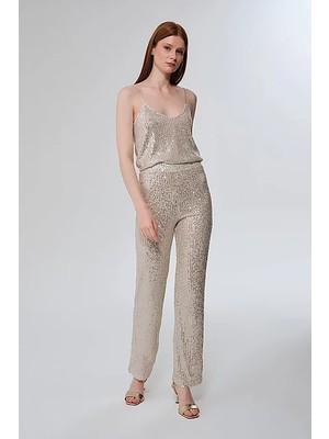 Gusto Pul Payet Pantolon - Platin