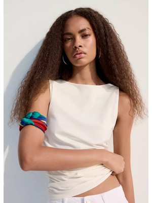 Mango Drape Pamuklu Bluz
