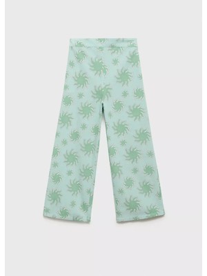 MANGO Kids Düz kesimli desenli pantolon