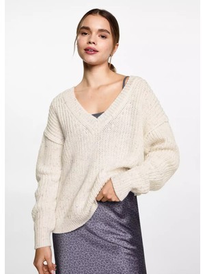 Mango Sivri Yaka Oversize Kazak
