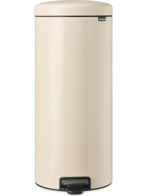 Brabantia - Newıcon Pedallı Çöp Kovası 30 L – Mutfak Için Büyük Çöp Kutusu – Yumuşak Kapanan Kapak – Kolay Pedal Kullanımı – Çıkarılabilir Iç Kova – Yumuşak Bej – 29 x 38 x 68 cm