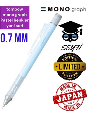 Tombow Mono Graph Pastel Renkli Uçlu Kalem, 0.7 Mm, Buz Mavisi