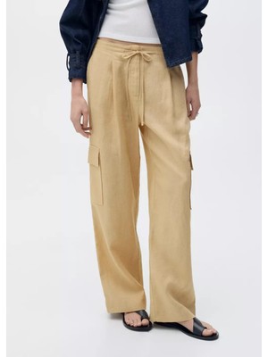 Mango Keten Kargo Pantolon