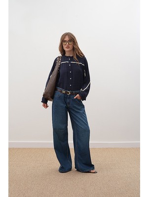 Zülays Baggy Kot Pantolon Açık Mavi