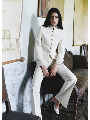 Mango Dikişli Flare Pantolon