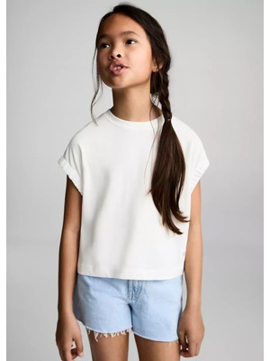 MANGO Kids Büzgü kollu tişört