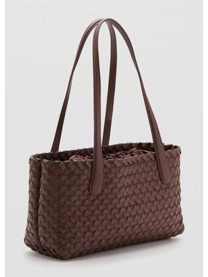 Mango Örgü Desenli Tote Çanta