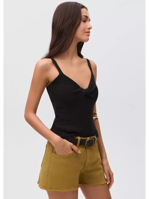 Mango Askılı Triko Bluz